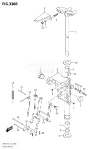 00994F-340001 (2023) 9.9hp P01-Gen. Export 1 (DF9.9A) DF9.9A drawing SWIVEL BRACKET (DF8AR)