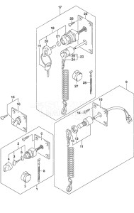 Outboard DF 25A drawing Switch Remote Control