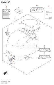 DF80A From 08002F-140001 (E01 E40)  2021 drawing ENGINE COVER (DF80A:020)