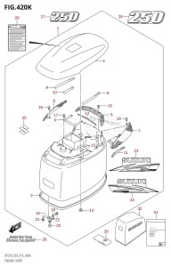 DF250T From 25004F-510001 (E03)  2015 drawing ENGINE COVER (DF250T:E03)