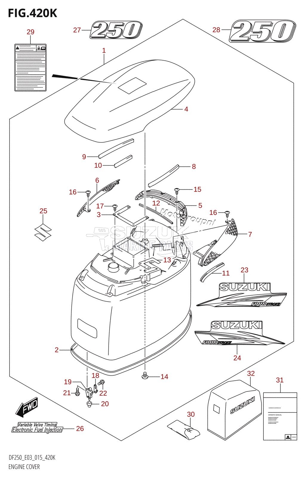 ENGINE COVER (DF250T:E03)