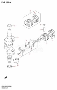 DF40A From 04003F-310001 (E03)  2013 drawing CRANKSHAFT