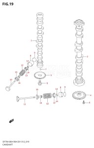 08002F-310001 (2013) 80hp E40-Costa Rica (DF80A) DF80A drawing CAMSHAFT (DF80A E01)