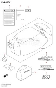 DT25 From 02503K-810001 (P36-)  2018 drawing ENGINE COVER (DT30R)