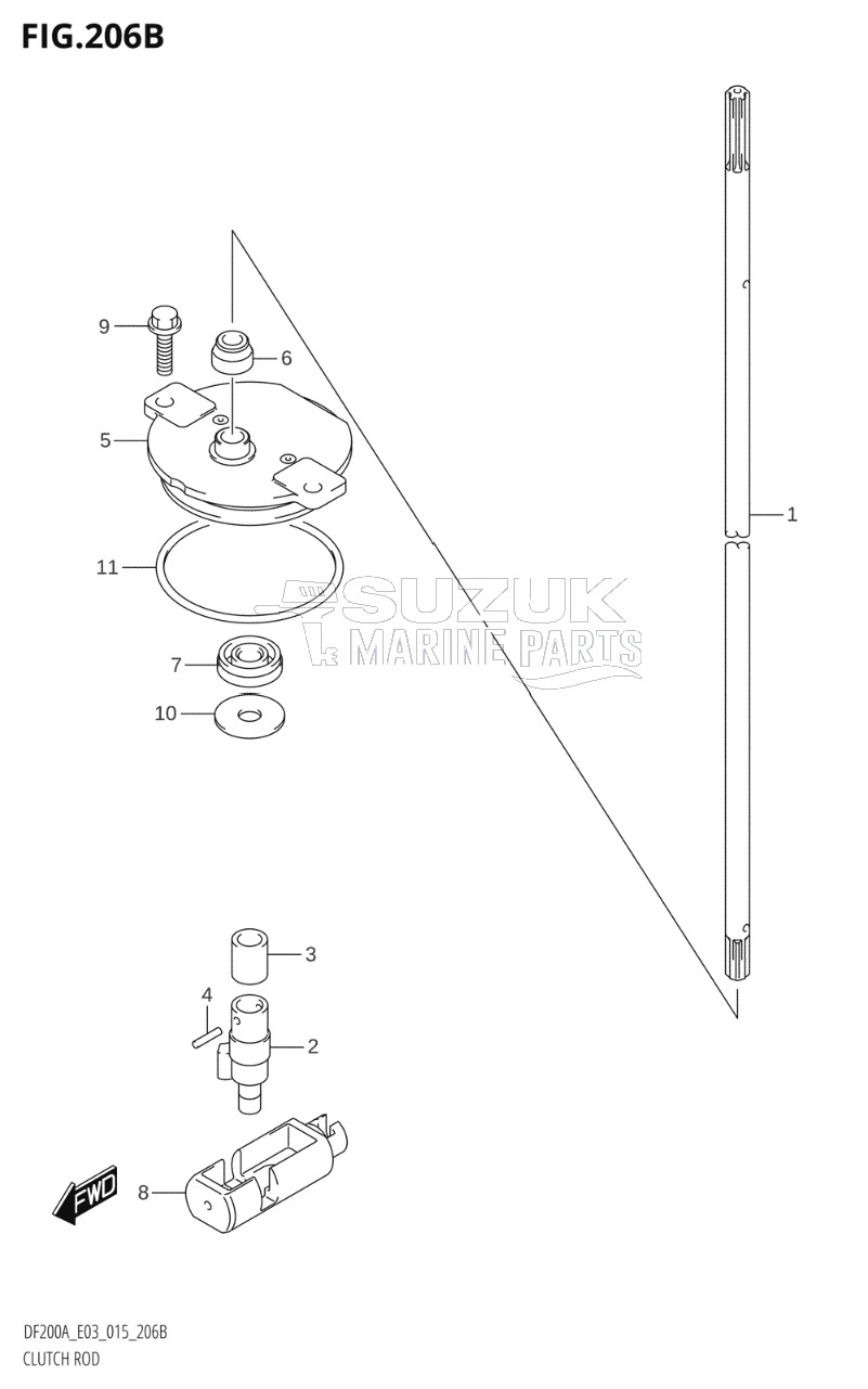 CLUTCH ROD (DF200AZ:E03)