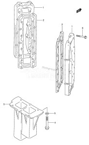 DT225TCL From 22501-371001 ()  2003 drawing EXHAUST COVER