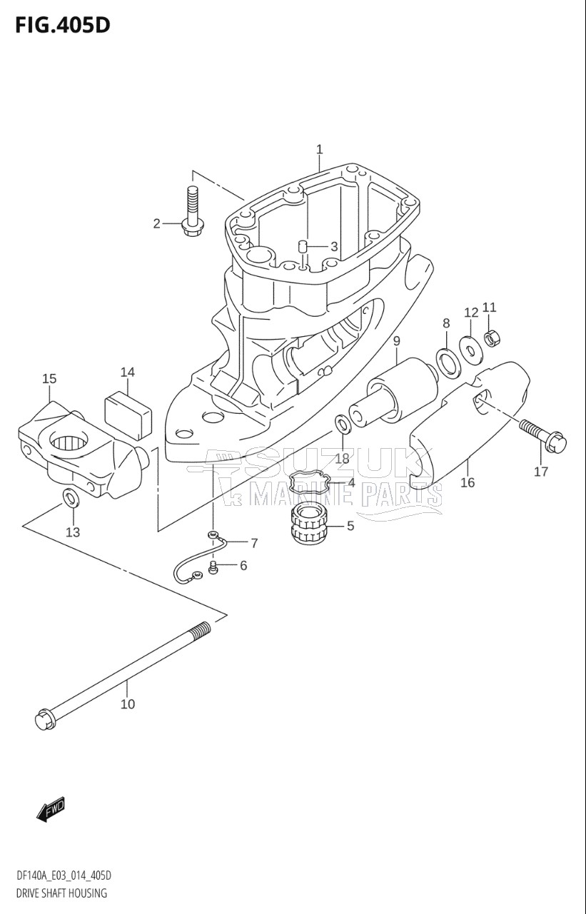 DRIVE SHAFT HOUSING (DF140AT:E03)