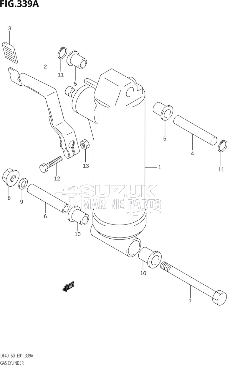 GAS CYLINDER ((DF40QH,DF50QH):(X,Y))