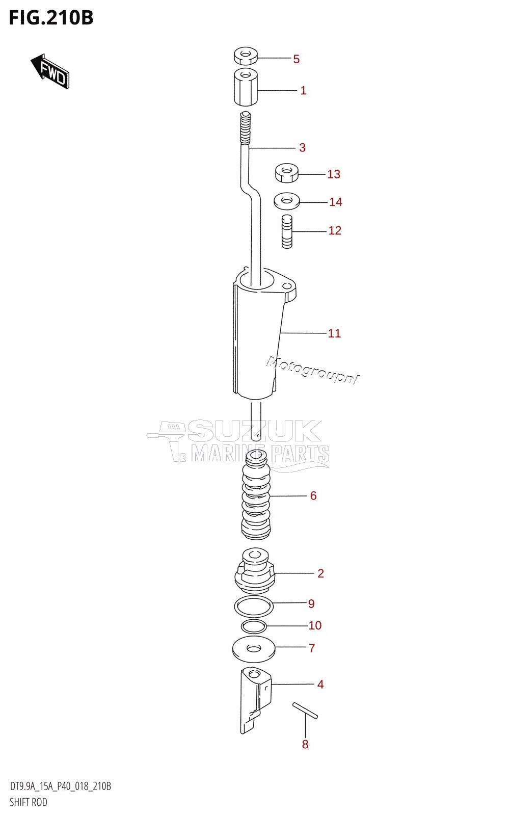 SHIFT ROD (DT9.9AK:P40)