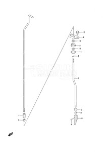 Outboard DF 25 V-Twin drawing Clutch Rod