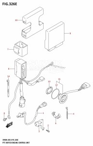 DF50A From 05004F-910001 (E03)  2019 drawing PTT SWITCH /​ ENGINE CONTROL UNIT (DF60AVT)