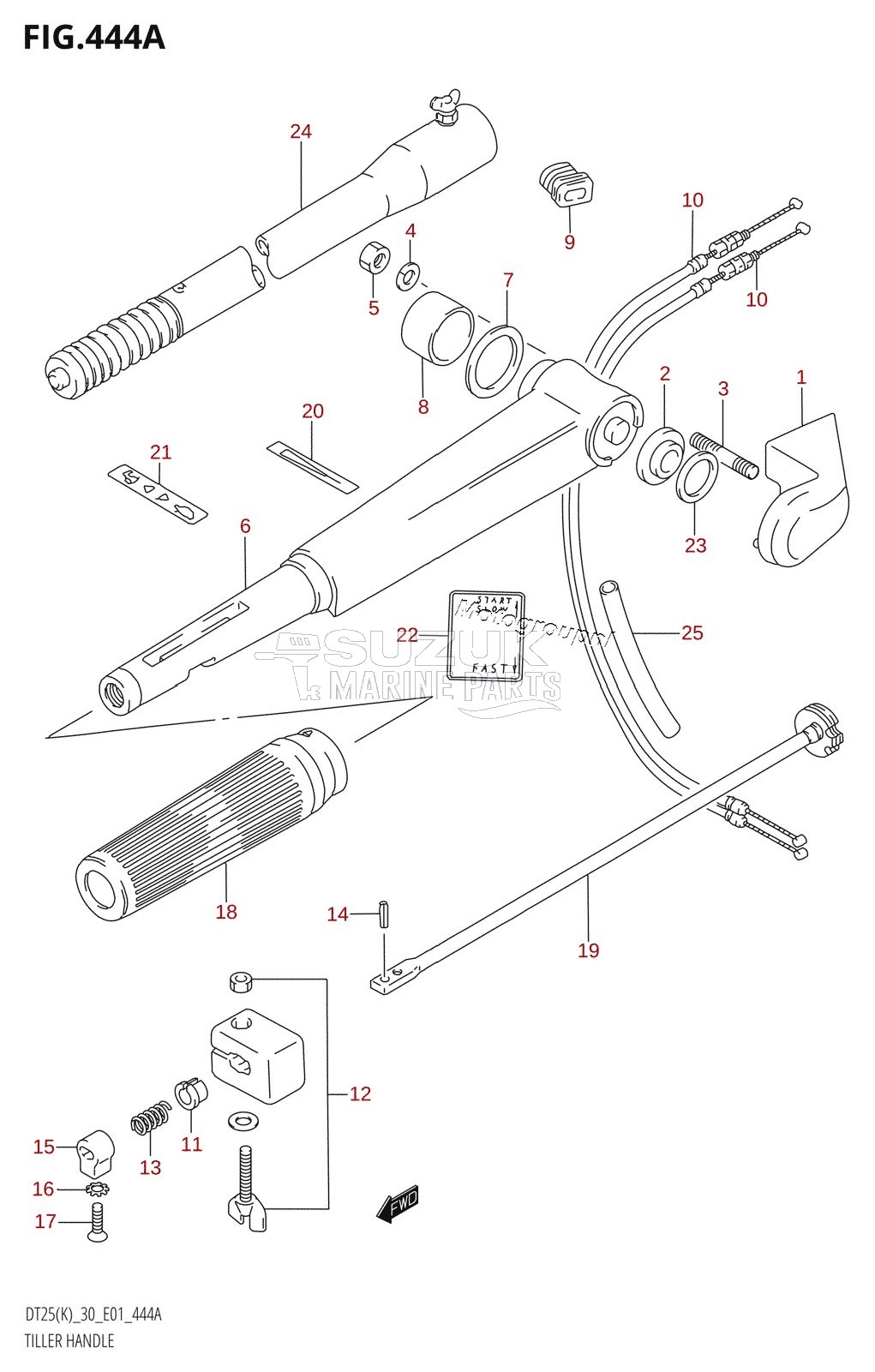 TILLER HANDLE