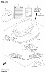 DF15A From 01504F-510001 (P01)  2015 drawing ENGINE COVER (DF20AR:P01)