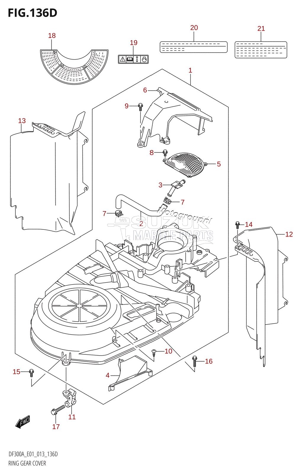 RING GEAR COVER (DF250A:E40)