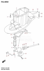 DF300B From 30003F-340001 (E11)  2023 drawing DRIVE SHAFT HOUSING ((DF350AMD,DF300BMD):X-TRANSOM)