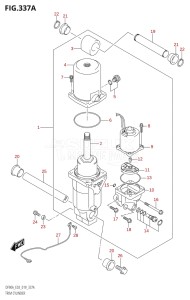 09003F-910001 (2019) 90hp E03-USA (DF90A) DF90A drawing TRIM CYLINDER