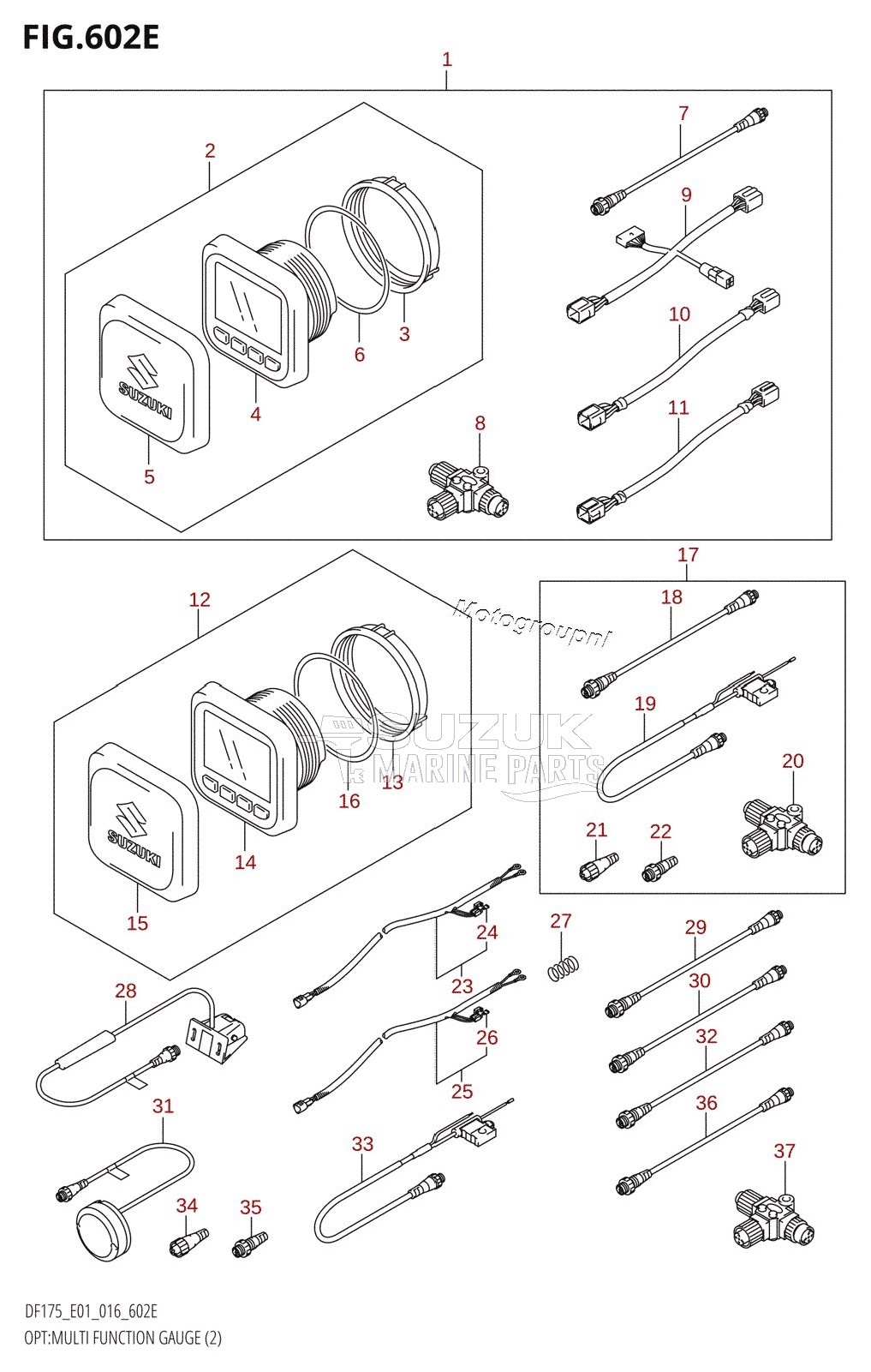 OPT:MULTI FUNCTION GAUGE (2) (DF175TG:E01)