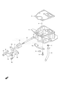 Outboard DF 9.9A drawing Engine Holder