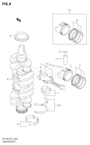 DF140 From 14001Z-251001 (E01)  2002 drawing CRANKSHAFT