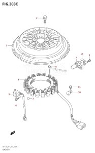 DF175TG From 17502F-410001 (E01 E40)  2014 drawing MAGNETO (DF150TG:E01)