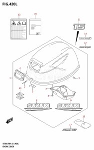 DF20A From 02002F-040001 (P40)  2020 drawing ENGINE COVER (DF15AT:020)