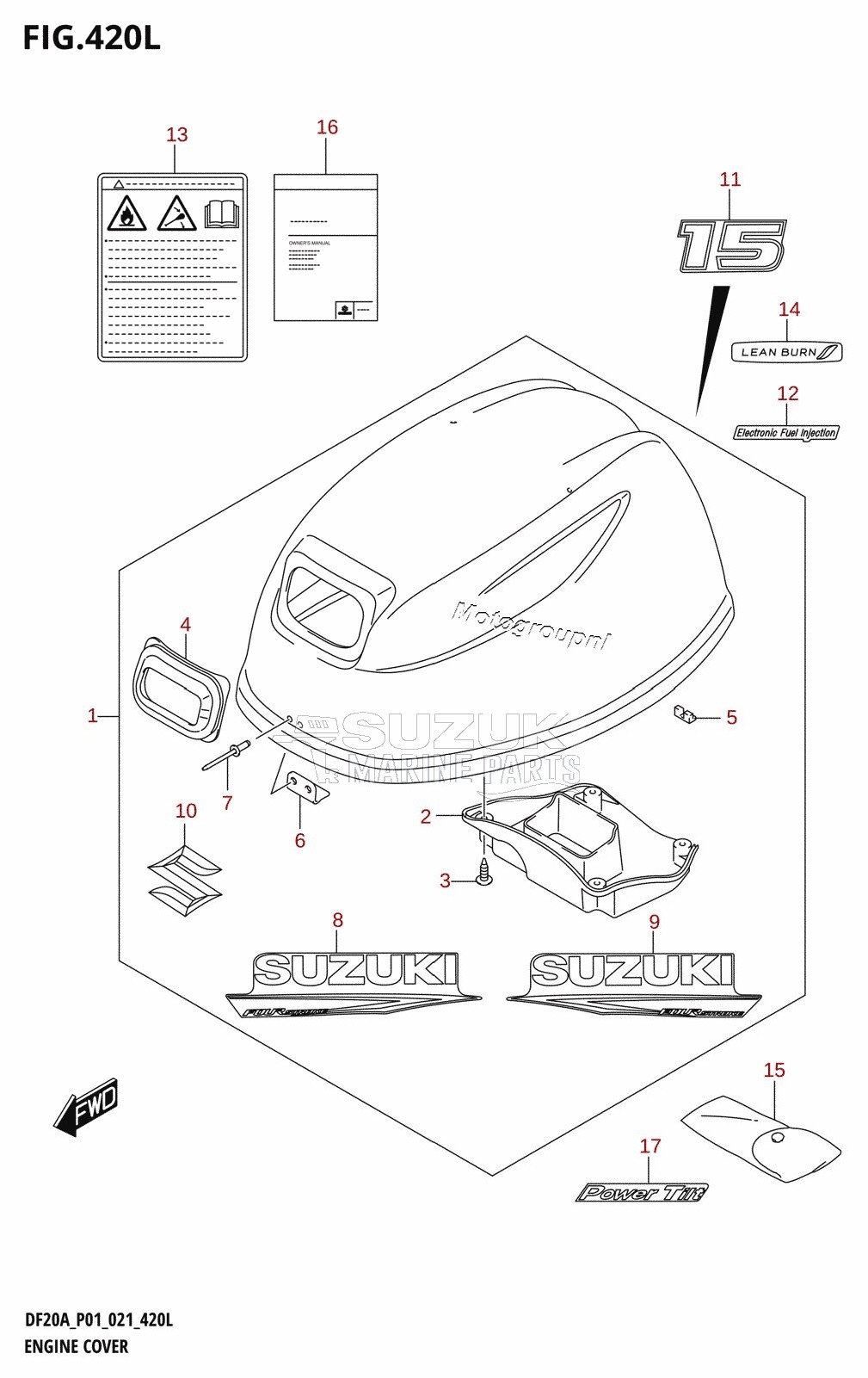 ENGINE COVER (DF15AT:020)