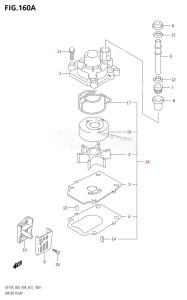 DF70A From 07003F-110001 (E03)  2011 drawing WATER PUMP