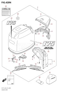 DF175T From 17502F-510001 (E03)  2015 drawing ENGINE COVER (DF175Z:E03)