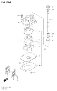 DF70A From 07003F-510001 (E01 E40)  2015 drawing WATER PUMP (DF90A:E01)