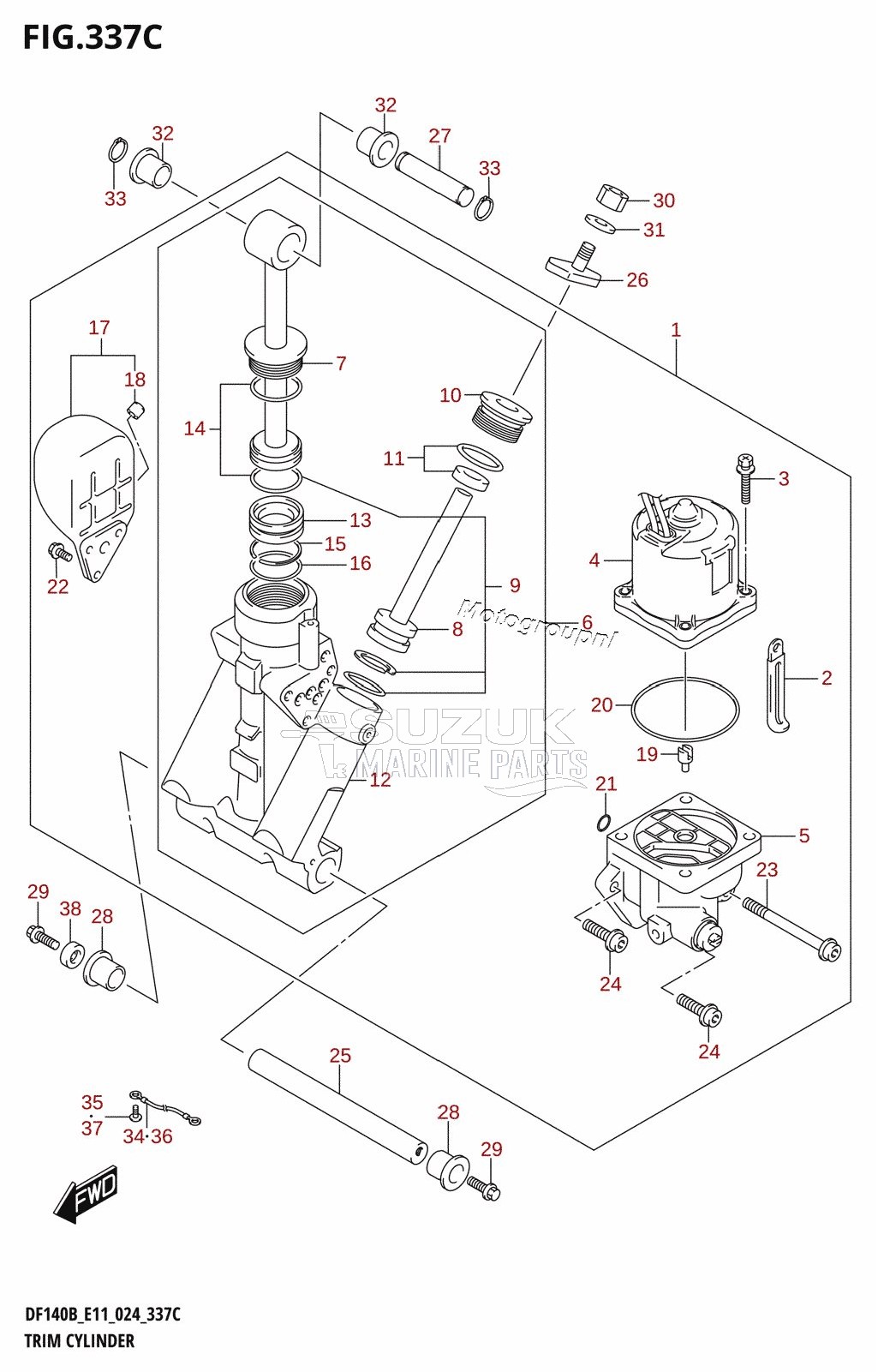 TRIM CYLINDER (DF115BSS)