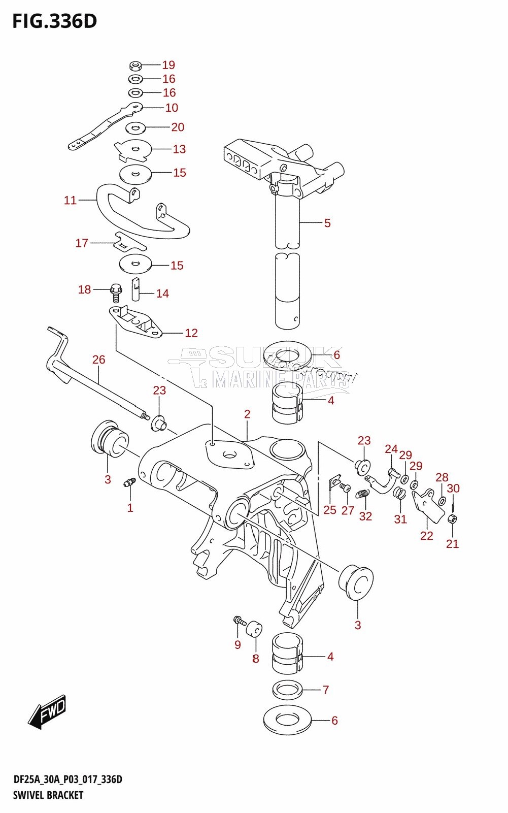 SWIVEL BRACKET (DF25ATH:P03)