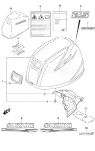 DF 25A drawing Engine Cover