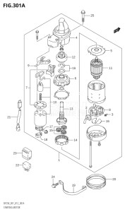 20002Z-210001 (2012) 200hp E01 E40-Gen. Export 1 - Costa Rica (DF200Z) DF200Z drawing STARTING MOTOR