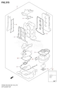 DF40A From 04004F-210001 (E34-Italy)  2012 drawing OPT:GASKET SET (DF40AQH E01)