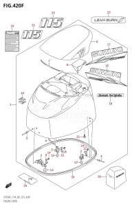 DF115AZ From 11503Z-310001 (E01 E40)  2013 drawing ENGINE COVER (DF115AZ:E40)