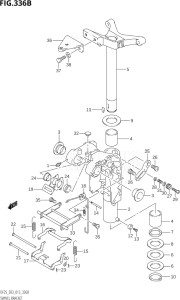 02503F-310001 (2013) 25hp E03-USA (DF25  DF25Q  DF25R) DF25 drawing SWIVEL BRACKET (DF25R:E03)