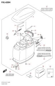 DF225T From 22503F-710001 (E03)  2017 drawing ENGINE COVER (DF225Z:E03)