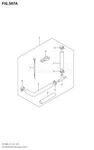 14004F-340001 (2023) 140hp E11 E40-Gen. Export 1-and 2 (DF140BG) DF140BG drawing OPT:WATER PRESSURE GAUGE SUB KIT (DF115BG,DF115BZG)