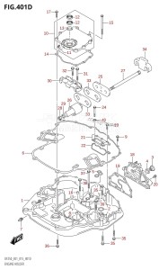 DF250Z From 25003Z-510001 (E40)  2015 drawing ENGINE HOLDER (DF200Z:E40)