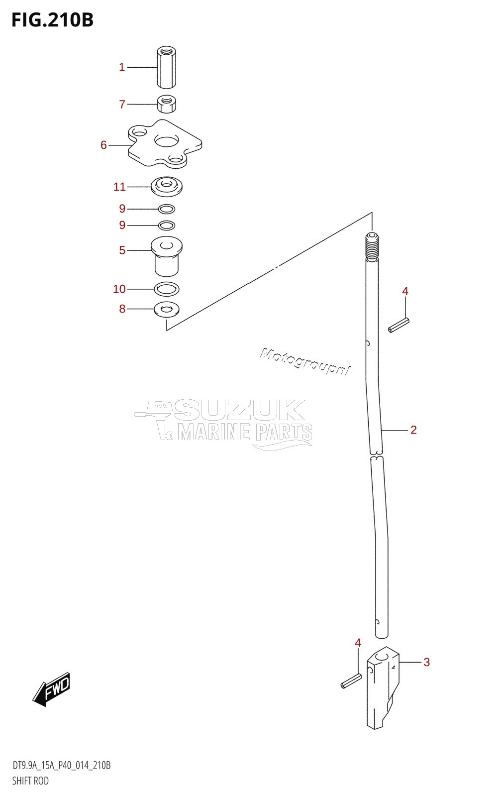 SHIFT ROD (DT9.9AK:P40)