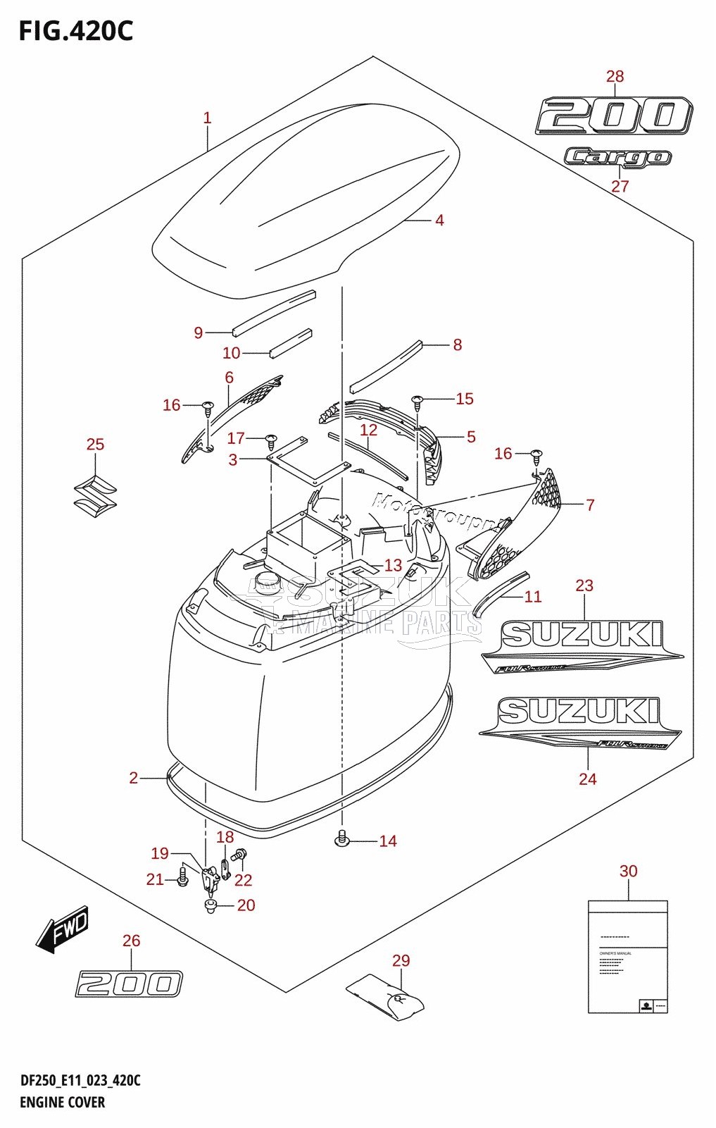 ENGINE COVER ((DF200T,DF200Z):(022,023))