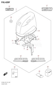 DF150AZ From 15003Z-910001 (E03)  2019 drawing ENGINE COVER (DF150AZ)