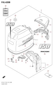 DF150Z From 15002Z-210001 (E01 E40)  2012 drawing ENGINE COVER (DF150T:E40)