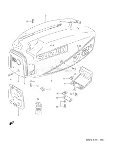 DT2.2 From 00221-971001 ()  1999 drawing ENGINE COVER (DT2,MODEL:89~93)