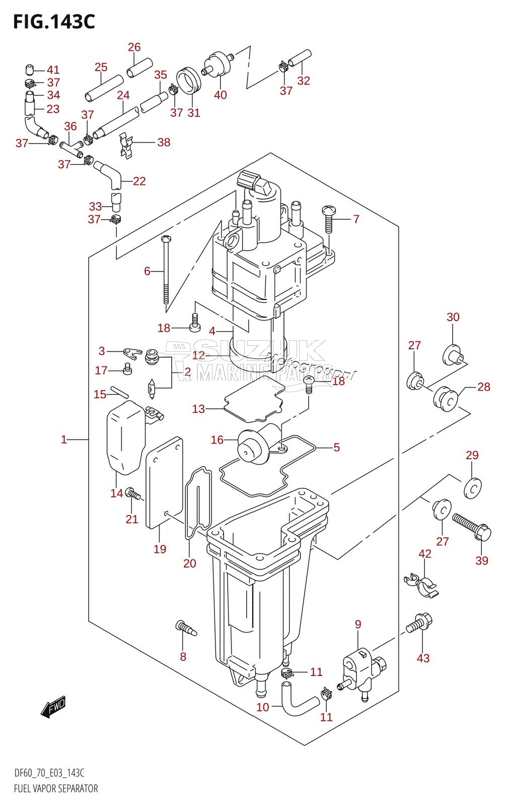 FUEL VAPOR SEPARATOR (K1,K2,K3,K4,K5,K6,K7,K8,K9)