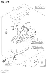 25003Z-710001 (2017) 250hp E03 E40-USA - Costa Rica () DF250Z drawing ENGINE COVER (DF200Z:E03)