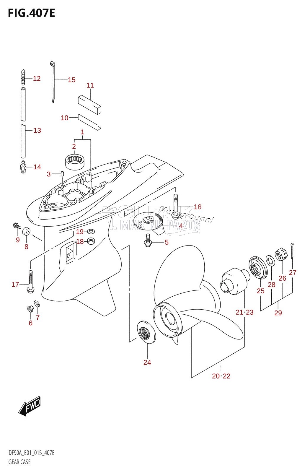 GEAR CASE (DF80A:E01)