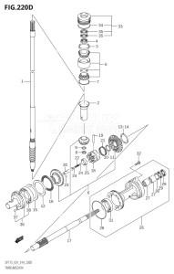 17502Z-410001 (2014) 175hp E01 E40-Gen. Export 1 - Costa Rica (DF175Z    DF175ZG) DF175Z drawing TRANSMISSION (DF150TG:E40)