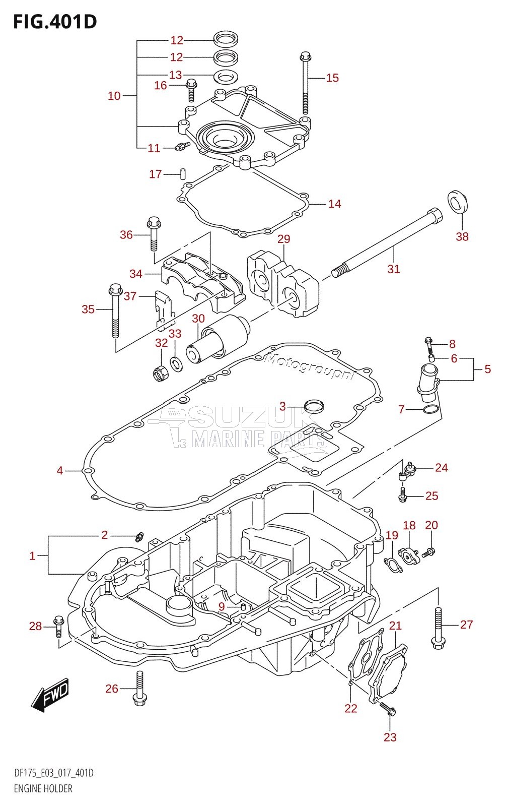 ENGINE HOLDER (DF175Z:E03)