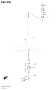 06003F-610001 (2016) 60hp E01 E40-Gen. Export 1 - Costa Rica (DF60AVT  DF60AVTH) DF60A drawing CLUTCH ROD (DF60A:E01)